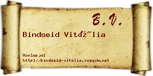 Bindseid Vitália névjegykártya
